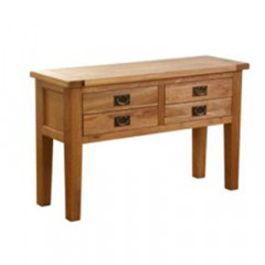 Original Country Oak 4 Drawers Hall Table