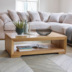 Chamfer Natural Solid Oak Coffee Table