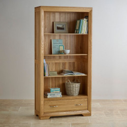 Chamfer Tall Bookcase with Drawers