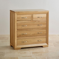 Chamfer Natural Solid Oak 2 over 3 Chest