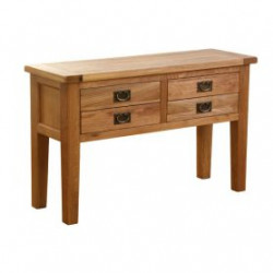 Original Country Oak 4 Drawers Hall Table