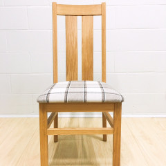 Chamfer Solid OAK Dining Chair Fabric Pad