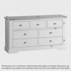 St John's Natural Oak and Light Grey Painted 3+4 Drawer Chest