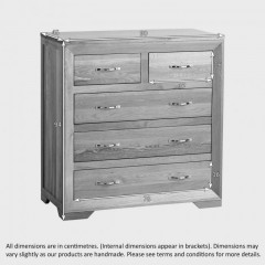 Chamfer Natural Solid Oak 2 over 3 Chest